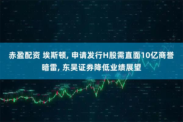 赤盈配资 埃斯顿, 申请发行H股需直面10亿商誉暗雷, 东吴证券降低业绩展望