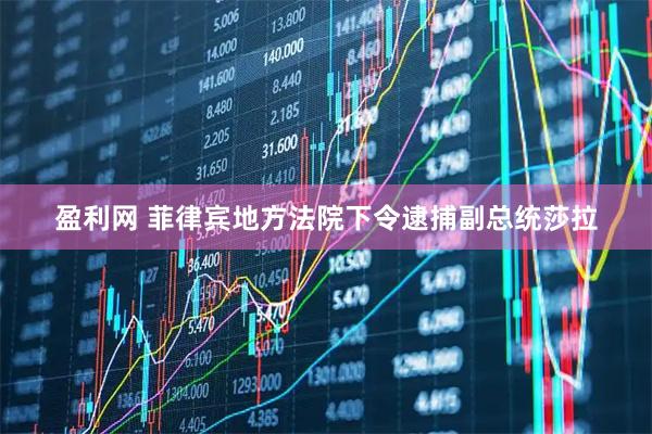 盈利网 菲律宾地方法院下令逮捕副总统莎拉